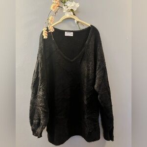Fuzzy Black Sweater | Cozy | Soft | Old Navy | Large | Oversized